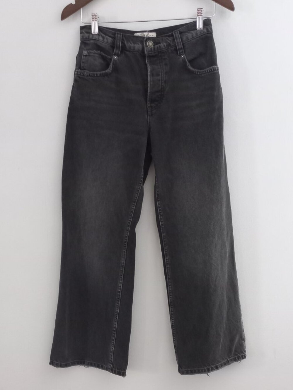 WE THE FREE wide leg black jeans